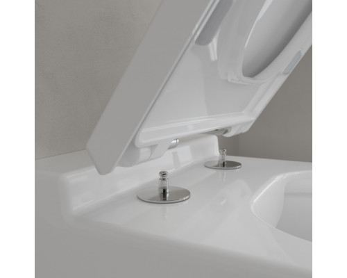 VilleroyBoch Finion Унитаз подвесной 37.5х56х35см., CeramicPlus, цвет: альпийский белый. 4664R0R1