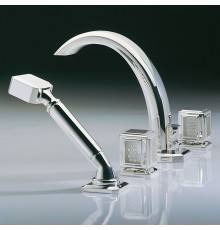 THG Metropolis cristal clair Смеситель для ванны, 4 отв., цвет: хром/прозрачный хрусталь. A2A-A02-112BG