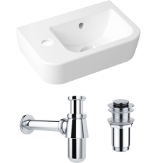 Комплект Рукомойник Lavinia Boho One 33310001L + Донный клапан Wellsee Drainage System 182134000 хром + Сифон 182103000 хром