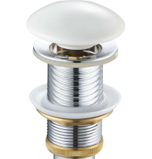 Донный клапан для раковины SantiLine SL-102 без перелива, белый