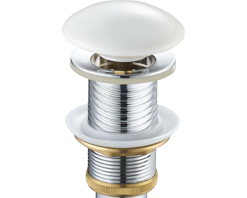 Донный клапан для раковины SantiLine SL-102 без перелива, белый