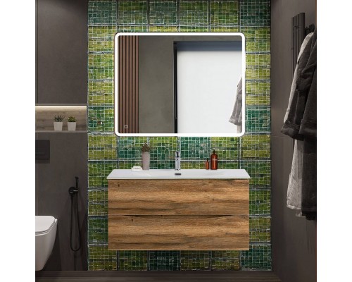 Мебель для ванной комнаты BelBagno Marino-cer-n 100 подвесная, rovere rustico