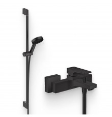 Душевой комплект Смеситель Hansgrohe Metropol 32540670 + Гарнитур Pulsify Relaxation 105 3jet 24170670 матовый черный