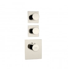 Bossini Oki Смеситель для ванны/душа, настенный, термостатический, цвет: Brushed Nickel. Z031203.094