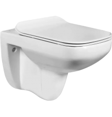 Унитаз подвесной WesnaArt Kubus 203-KUB13 с микролифтом, безободковый, белый