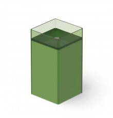 Dea Design Pedestal Basin Раковина 45х45х90см., напольная, без отв., Glasstek, прозрачная смола, цвет: Emerald R3. DD2017 450 R3