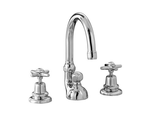 Stella Italica Смеситель для раковины на 3 отверстия 3225TC, с донным клапаном, цвет: хром. IT 00016 CR00