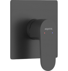Смеситель для душа AQUATEK Оберон AQ1266MB С ВНУТРЕННЕЙ ЧАСТЬЮ, матовый черный
