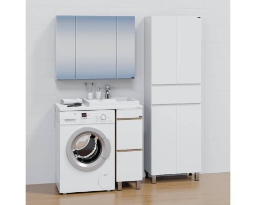 Мебель для ванной комнаты СаНта Марс 29 R под стиральную машину, напольная, 2 ящика, янтарная