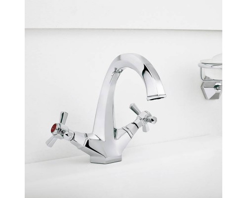 Stella Eccelsa Смеситель для раковины на 1 отверстие 3217M, с донным клапаном, цвет: хром. EC 00006 CR00