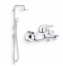 Душевой комплект Смеситель Grohe Eurostyle 23726003 + Стойка New Tempesta 27389002