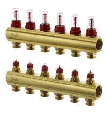 Комплект коллекторов Danfoss FHF-6F для 6 контуров. 088U0526