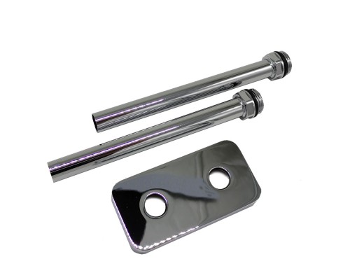 Комплект трубок SR Rubinetterie 15х1,0 с наружной резьбой 1/2х15 и отражателем 50мм, цвет хром A494-1500CE15