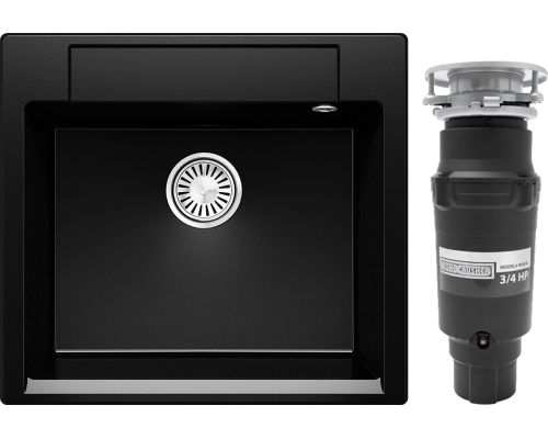 Комплект Мойка Polygran Argo 560 космос + Измельчитель Bone Crusher BC 910-SL-Slim Line