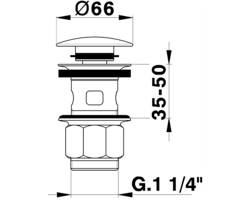 CISAL Донный клапан, ZA00162024, цвет:  золото. ZA00162024