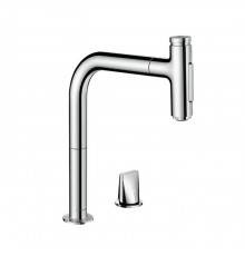 Hansgrohe Metris Select M71 Смеситель для кухни, 2 отв., с вытяжным изливом, цвет: хром. 73819000