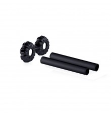 Комплект декоративных трубок SR Rubinetterie Old Style, L160 x Ø18-20-1/2”, цвет чёрный матовый 0497-1500V16S