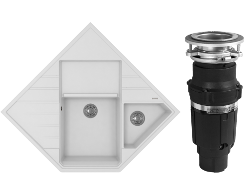 Комплект Мойка Florentina Бомбей жасмин + Измельчитель Bone Crusher BC 610-AS