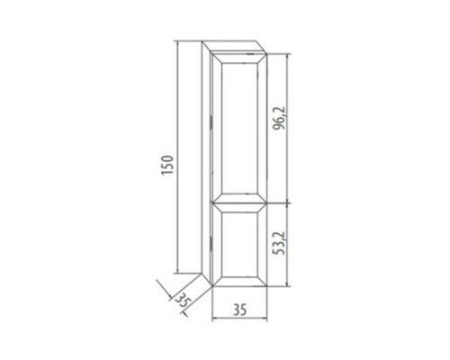 EBAN Marta Колонна подвесная 35x35xh150см, SX, цвет: fune. FKMMT150S-ODJ5*0 FUNE EBAN Marta Колонна подвесная 35x35xh150см, SX, цвет: fune. FKMMT150S-ODJ5*0 FUNE
