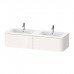 Duravit Happy D.2 Plus Тумба подвесная 160x55x35.4см, с 2 раковинами и 2 ящиками , цвет: белый глянцевый. 0483600000, HP032HB2222, HP4956B2222