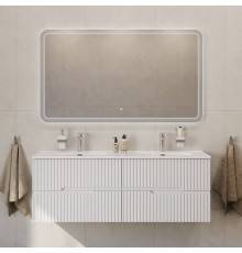 Мебель для ванной комнаты Cezares Duet 140, bianco lucido, раковина Cezares CZR-8095-140-2 двойная