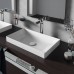 TOTO TR Lavatory Раковина 60x38x13.7 см, без отв., полувстраиваемая, с переливом, CeFiONtect, LinearCeram, цвет: белый . L4716RE#XW