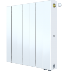 Радиатор биметаллический секционный Rifar SUPReMO Ventil 500 7 секций, нижнее правое подключение, белый RAL 9016