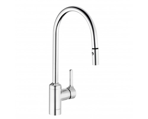 Kludi 42 852 0578 Bingo Star Смеситель для кухни 225 мм, выдвижной ∩ излив, 2 режима, 7,6 л/мин 428520578