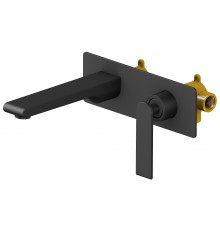 Timo 2771/03SM Anni Смеситель для раковины 192 мм, настен., на 2 отв., Комплект, черный 2771/03SM