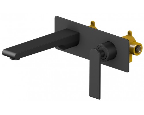 Timo 2771/03SM Anni Смеситель для раковины 192 мм, настен., на 2 отв., Комплект, черный 2771/03SM