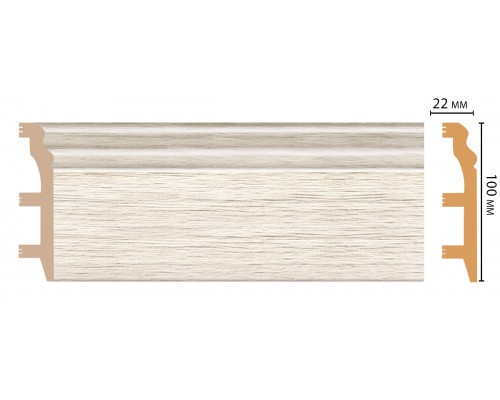 Плинтус напольный DECOMASTER D232-70ДМ (100*22*2400мм) Плинтус напольный DECOMASTER D232-70ДМ (100*22*2400мм)