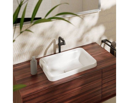 Hansgrohe Xuniva Q Раковина 55х40см., без отв., встраиваемая, с переливом, цвет: белый. 60158450 Hansgrohe Xuniva Q Раковина 55х40см., без отв., встраиваемая, с переливом, цвет: белый. 60158450