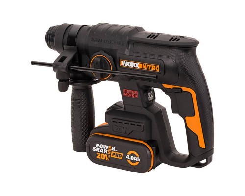 Перфоратор аккумуляторный бесщеточный WORX WX381, 20В, 4Ач x1, ЗУ 2А, кейс