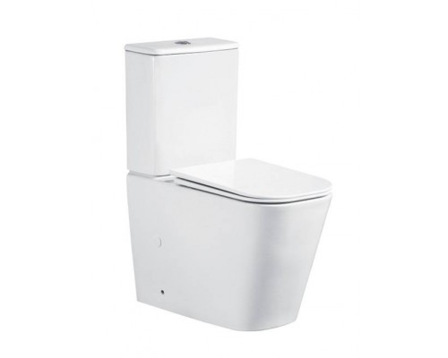 Унитаз-компакт напольный Ceruttispa Manlio СТ10618 безободковый, с микролифтом, белый