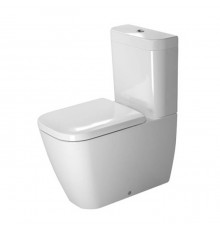 Duravit Happy D2 Унитаз напольный, 36,5х63 см,, с бачком 6 л , механизмом цвет хром,  с креплением, двойного смыва подключение снизу слева, цвет: белый. 2134090000,  0934000005