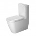 Duravit Happy D2 Унитаз напольный, 36,5х63 см,, с бачком 6 л , механизмом цвет хром,  с креплением, двойного смыва подключение снизу слева, цвет: белый. 2134090000,  0934000005