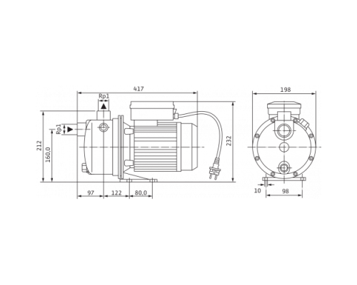 Поверхностный насос Wilo WJ-204-X-EM (4143999) Поверхностный насос Wilo WJ-204-X-EM (4143999)