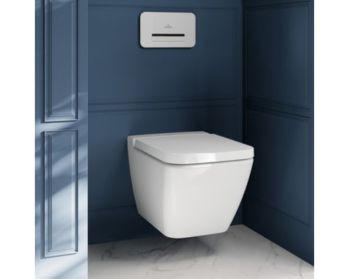 VilleroyBoch Finion Унитаз подвесной 37.5х56х35см., CeramicPlus, цвет: альпийский белый. 4664R0R1