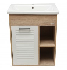 Тумба под раковину без столешницы EvaGold Olsen 60 белое дерево, дуб баррик
