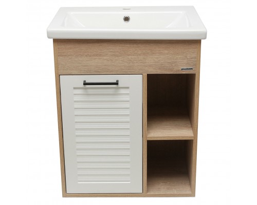 Тумба под раковину без столешницы EvaGold Olsen 60 белое дерево, дуб баррик
