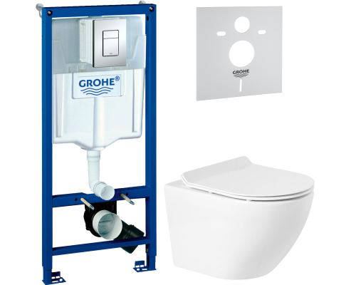 Комплект Унитаз подвесной BelBagno Sfera-r BB046CH-TOR безободковый + Крышка Piano BB2111SC с микролифтом + Инсталляция Grohe Rapid SL 38772001 3 в 1 с кнопкой смыва + Шумоизоляция 37131000 Комплект Унитаз подвесной BelBagno Sfera-r BB046CH-TOR безободковый + Крышка Piano BB2111SC с микролифтом + Инсталляция Grohe Rapid SL 38772001 3 в 1 с кнопкой смыва + Шумоизоляция 37131000