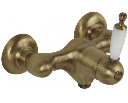 OXFORD См-ль для душа монокоманд. змейка (ручка белая) бронза BN.OXF-6338BBIBR BN.OXF-6338BBIBR