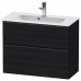 Duravit D-Neo Тумбочка подвесная Compact 81x37.2x62.5см., раковина, 1 ящик, цвет: Black Oak. 2342830000, DE436901616