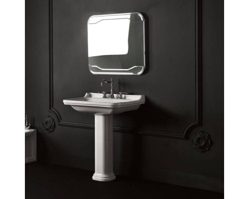 Kerasan Waldorf Раковина 80х55 см, 1 отв., с пьедесталом, керамическая, цвет: белый/хром. 4141K1bi/cr*1,  417001