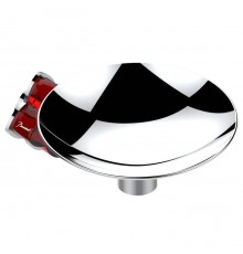 THG Petale de Cristal rouge Мыльница металлическая oslash; 15см., подвесная, цвет: хром/красный хрусталь. U6C-A02-546GM