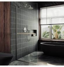 Душевая перегородка Maybahglass MGD-720-5у 69 см, профиль матовый хром, стекло прозрачное