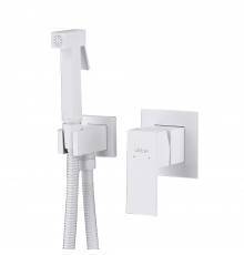 Гигиенический душ Abber Daheim AF8225W, со смесителем, С ВНУТРЕННЕЙ ЧАСТЬЮ, матовый белый