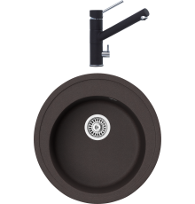 Комплект Мойка кухонная TopZero Eva 510-93 Chocolate + Смеситель Leonardo chocolate 93