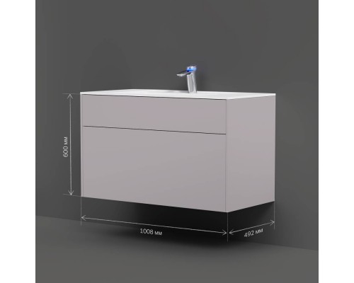 M50AFHX1003EGM База под раковину подвесная 100 см, 3 ящика, элегантный серый
