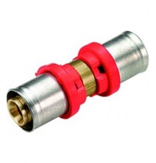 Муфта пресс двусторонняя для труб Tiemme TUBO AL-PEx Ø 20x2,0 - 20x2,0. 1660019